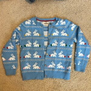 Mini Boden Blue Bunny Pattern Sweater
